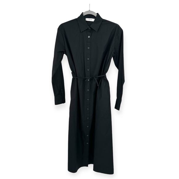 Everlane The Supima Cotton Shirt Dress in black Size XS NWOT - Picture 3 of 14